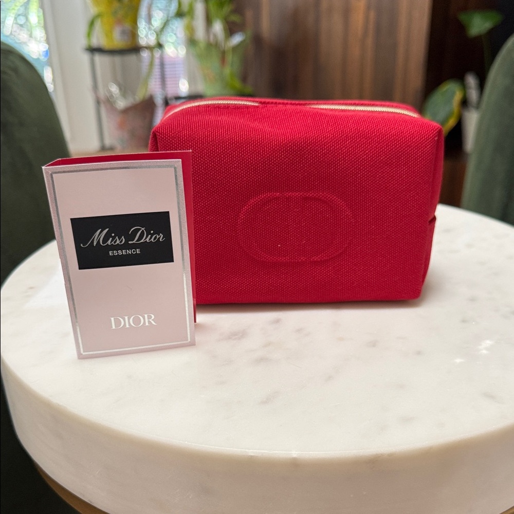 Dior Red Cosmetic Bag never used